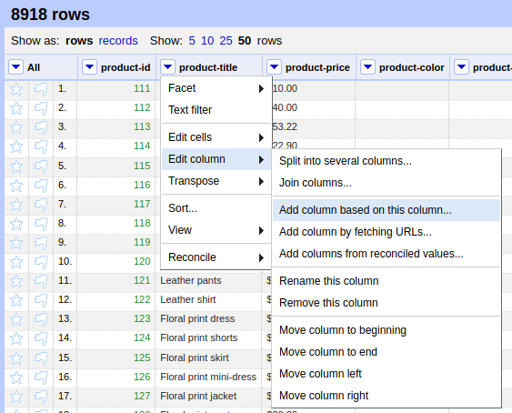 Data-Transformation-With-Open-Refine-Add-Column-Based-On-This-Column-Web-Scraper-Blog